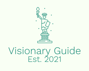Minimalist Statue of Liberty logo