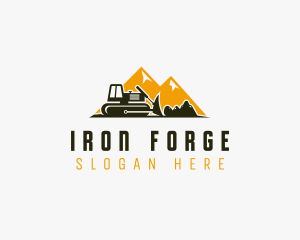 Front Loader Equipment Machinery logo design