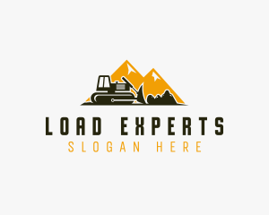 Front Loader Equipment Machinery logo design