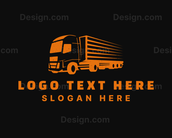 Orange Freight Truck Logo