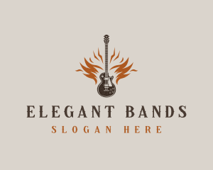 Rock Band Guitar logo design