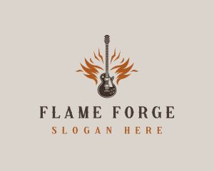 Rock Band Guitar logo design