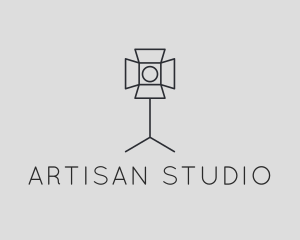 Photography Studio Lighting Spotlight logo design