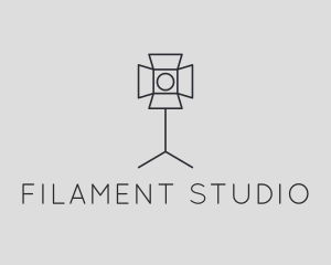 Photography Studio Lighting Spotlight logo design