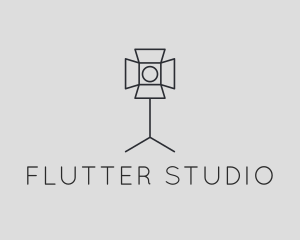 Photography Studio Lighting Spotlight logo design