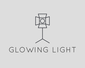 Photography Studio Lighting Spotlight logo design