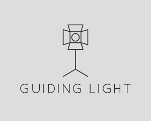 Photography Studio Lighting Spotlight logo design