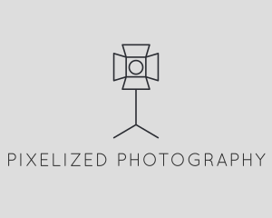 Photography Studio Lighting Spotlight logo design