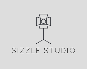 Photography Studio Lighting Spotlight logo design