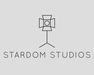 Photography Studio Lighting Spotlight logo design