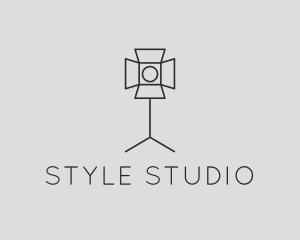 Photography Studio Lighting Spotlight logo design