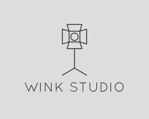 Photography Studio Lighting Spotlight logo design