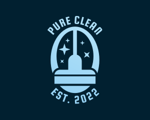 Blue Vacuum Cleaning logo design