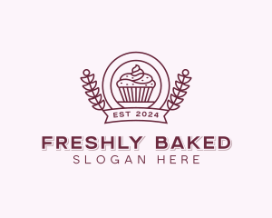 Wheat Cupcake Confectionery logo design