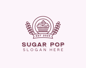 Wheat Cupcake Confectionery logo design