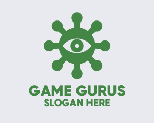 Green Virus Eye  Logo
