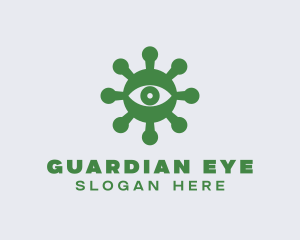 Bacteria Virus Eye  logo design