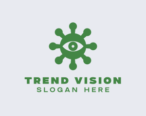 Bacteria Virus Eye  logo design