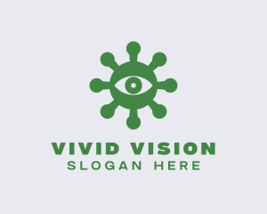 Bacteria Virus Eye  logo design