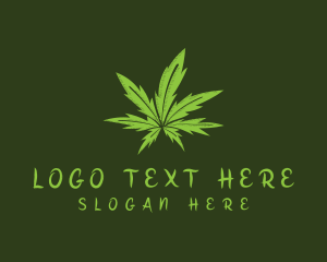 Organic Marijuana Leaf logo