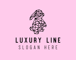 Simple Bunny Line Art logo design