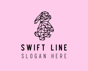 Simple Bunny Line Art logo design