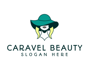 Female Fashion Hat logo design