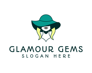 Female Fashion Hat logo design