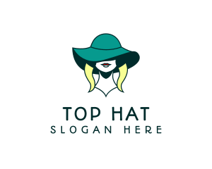 Female Fashion Hat logo design