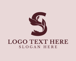 Organic Leaf Letter S logo