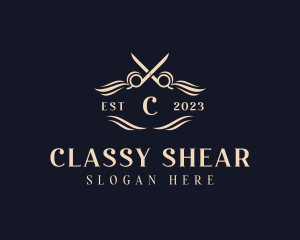 Salon Shears Hairdresser logo design