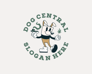 Dog Smoking Cannabis logo design