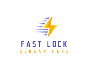 Fast Lightning Bolt logo design