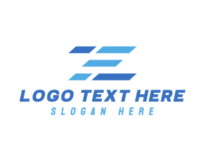 Modern Business Stripe Letter Z logo