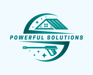 Sparkle House Pressure Washing logo design