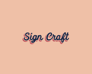 Retro Pop Craft logo design