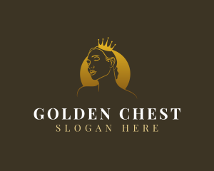 Golden Feminine Queen  logo design