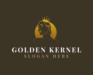 Golden Feminine Queen  logo design