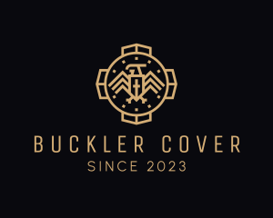 Eagle Medieval Buckler logo design