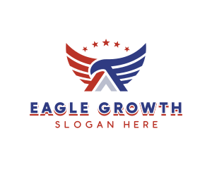 Patriotic American Eagle logo design