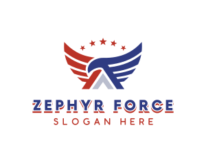 Patriotic American Eagle logo design