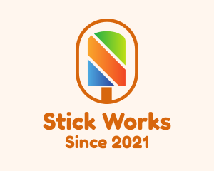 Popsicle Stick Badge logo design