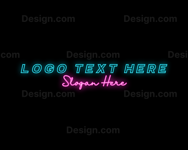 Neon Nightclub Bar Logo