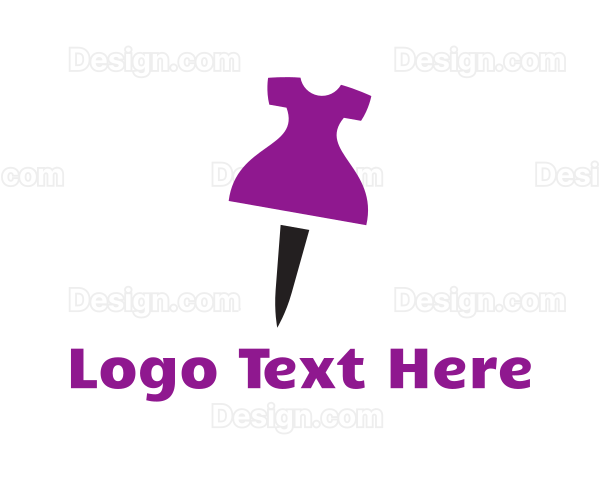 Purple Dress Pushpin Logo