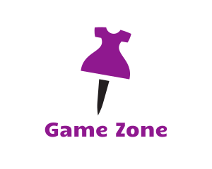 Purple Dress Pushpin logo