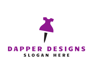 Clothing Dress Pushpin logo