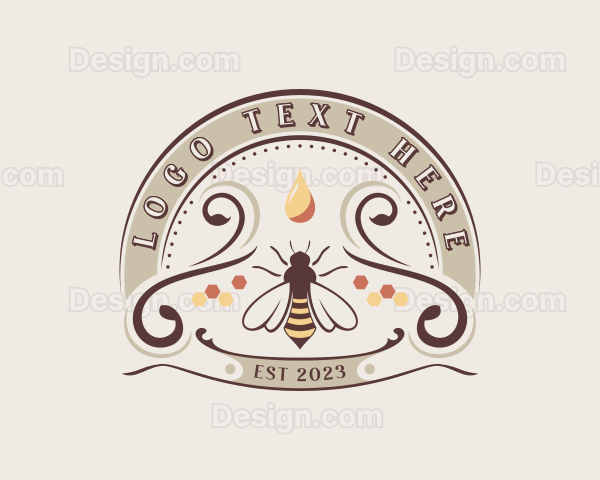 Eco Honeycomb Bee Logo