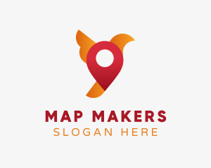 Bird Location Fly logo design