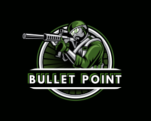 Shooting Military Gun Gaming logo