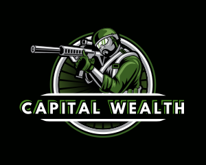 Shooting Military Gun Gaming logo